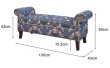 画像2: 輸入家具 ベンチスツール ロングスツール イチゴ泥棒 ウィリアムモリス ジェニファーテイラー Jennifer Taylor 33031RB-VI02 送料無料 (2)