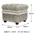 画像2: 輸入家具 スツールボックス イチゴ泥棒 グレー ウィリアムモリス ジェニファーテイラー Jennifer Taylor リビングスタジオ 収納 33192ST 送料無料 (2)