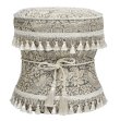 画像2: 輸入家具 スツール 円形 イチゴ泥棒 グレー ウィリアムモリス ジェニファーテイラー Jennifer Taylor 姫系 33193ST 直輸入 送料無料 リビングスタジオ (2)