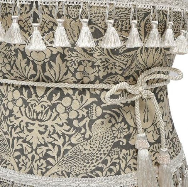 画像5: 輸入家具 スツール 円形 イチゴ泥棒 グレー ウィリアムモリス ジェニファーテイラー Jennifer Taylor 姫系 33193ST 直輸入 送料無料 リビングスタジオ (5)