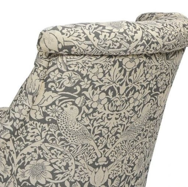画像6: 輸入家具 ラムズゲイトチェア ウィリアムモリス ジェニファーテイラー Jennifer Taylor ボヌール いちご泥棒 イチゴ グレー 33186RC-VI04 送料無料 (6)