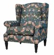 画像2: 輸入家具 シングルソファ いちご泥棒 イチゴ ジェニファーテイラー Jennifer Taylor ウィングバック 36029AC-VI02 送料無料 リビングスタジオ (2)