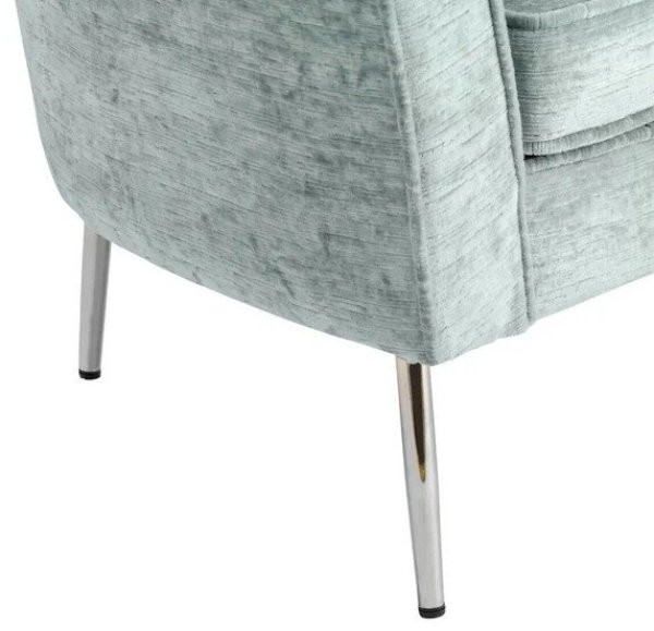 画像3: 輸入家具 アームチェア シングルソファ グレー グリーン リビングスタジオ サロンチェア ベロア モダン クラシック AC-5105 送料無料 直輸入 直輸入 (3)