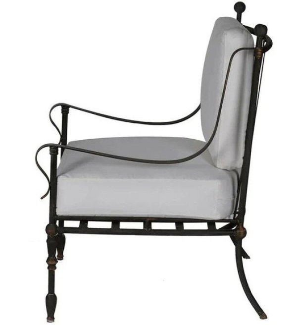 画像3: 輸入家具 アームチェア シングルソファ アイアンフレーム クッション モダン クラシック AN-42082 送料無料 直輸入 リビングスタジオ (3)