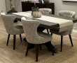 画像10: 輸入家具 ダイニングチェア サイドチェア 2脚セット グレー ファブリック 連鋲 ボタンバック NP-226-2310 送料無料 リビングスタジオ (10)