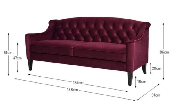 画像2: 輸入家具 ソファ 3人掛け ジェニファーテイラー Jennifer Taylor チェスターフィールド バーガンディ 3シーター 36031SF-884 送料無料 (2)