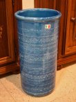 画像1: イタリア製 輸入雑貨 傘立て ブルー ストレート型 グラフィート トスカーナ Ilponte イルポンテ 花瓶 22-961406 送料無料 直輸入 リビングスタジオ (1)