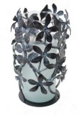画像1: フィリピン製 輸入雑貨 ジャスミン スモークガラス Vase 花瓶 シャビーシック アンティーク風 フラワーベース PIE-251 直輸入 リビングスタジオ (1)