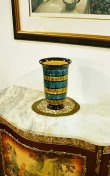 画像9: イタリア製 輸入雑貨 花瓶 フラワーベース ブルー 黄色 シンプル クラシック アンティーク風 656-25BY 送料無料 直輸入 リビングスタジオ (9)