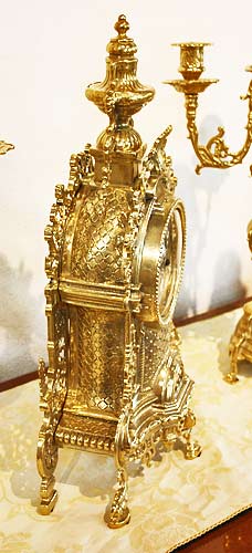 イタリア製 輸入雑貨 時計 置時計 真鍮 ブラス クロック 縁起物 