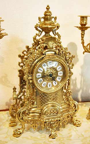 お気に入りの ブラス アンティーク調 真鍮 イタリア製 卓上時計 