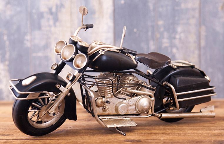 安心一年保証 バイクの置き物 金属工芸