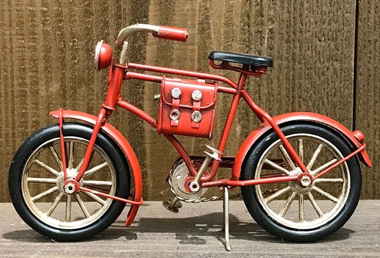 輸入雑貨 置物 グッドオールド Messenger Bicycle RD レッド 赤 自転車 