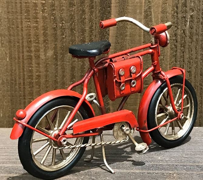 輸入雑貨 置物 グッドオールド Messenger Bicycle RD レッド 赤 自転車