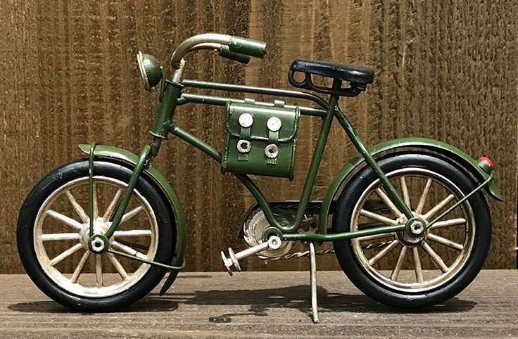 輸入雑貨 置物 グッドオールド Messenger Bicycle GR グリーン 自転車