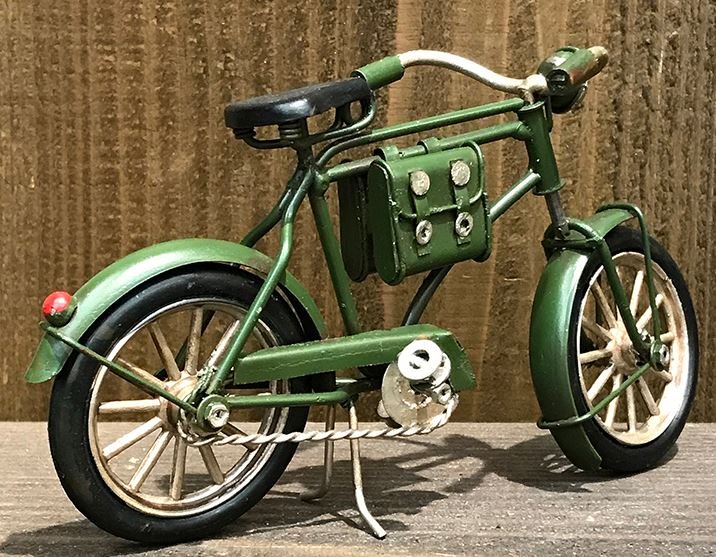 輸入雑貨 置物 グッドオールド Messenger Bicycle GR グリーン 自転車