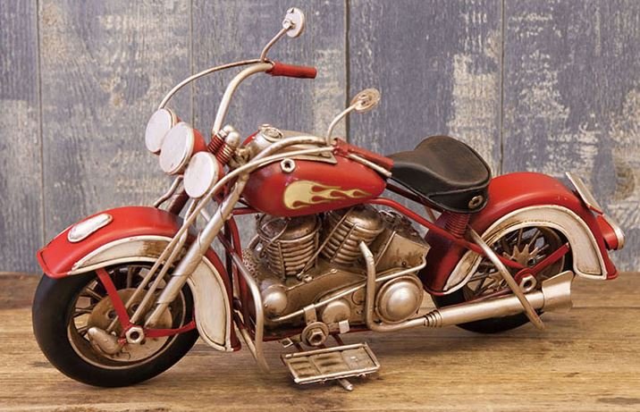 輸入雑貨 置物 ヴィンテージ モーターサイクル RED FOX バイク