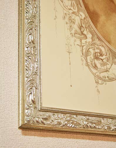 イタリア製 輸入雑貨 額絵 エンジェル アートフレーム 月桂冠の天使 