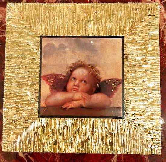 イタリア製 輸入雑貨 額絵 天使 エンゼル システィーナの聖母