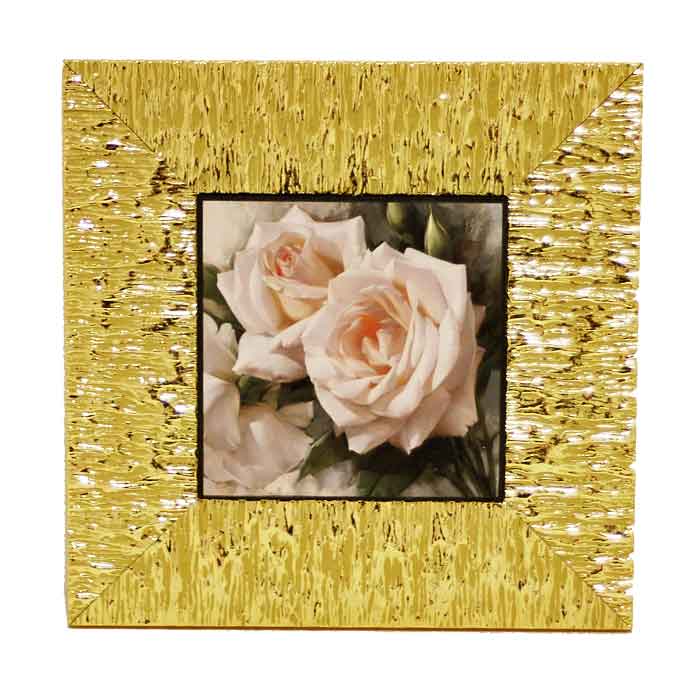 イタリア製 輸入雑貨 額絵 アートフレーム ローズ バラ ピンク