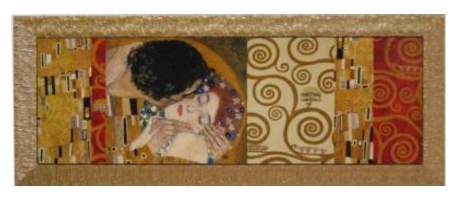 イタリア 額絵 アートフレーム クリムト 接吻 キス 4737-159