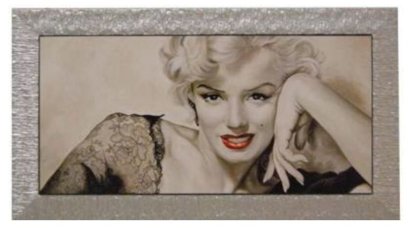 イタリア製 輸入雑貨 アートフレーム マリリン モンロー Marilyn Monroe シルバー額 5000-74 送料無料 アートイタリア 直輸入  リビングスタジオ 014-iid-5000-74