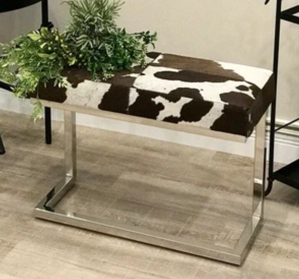 スツール リアルファー ブラウン ホワイト モダン 毛皮 AS-8010-C 輸入家具 スツール リアルファー ブラウン ホワイト 玄関 モダン 毛皮