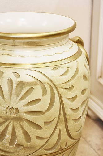 主な素材陶器磁器イタリア 傘立て アイボリー ゴールド イルポンテ トスカーナ 22-9369T