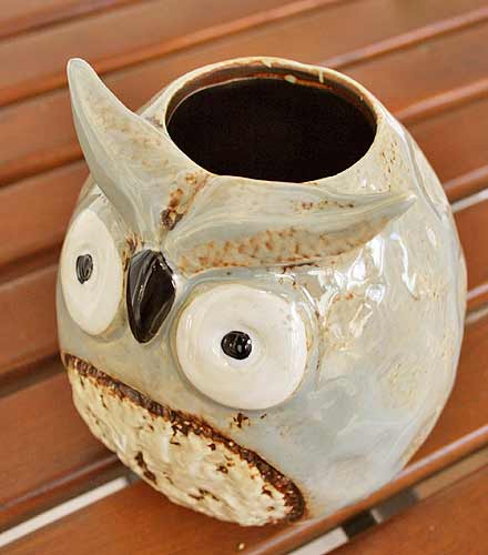 【quailceramics】フクロウ 花瓶 フラワーベース